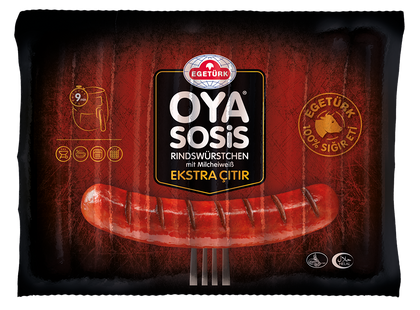 Egetürk OYA - Extra knackige Rindswürstchen mit Milcheiweiß 720g
