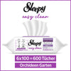 6er Pack Sleepy Easy Clean Yüzey Temizlik Havlusu - Oberflächenreinigungstücher 100 Blatt Orchideen Garten - Orkide Bahçesi