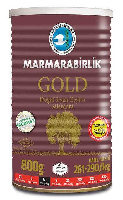 Marmarabirlik Gold Az Tuzlu Salamura (Wenig Salz) M 800g