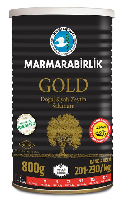 Marmarabirlik Gold Az Tuzlu Salamura (Wenig Salz) XL 800g